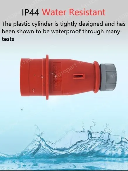 32A4 pole 400V concealed inclined plug