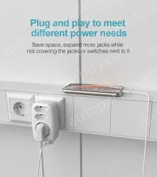 Extension power outlet wall socket