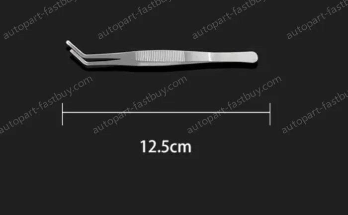Stainless steel tweezers Curved round head (thick) 12.5cm