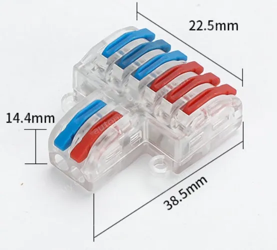 Quick terminal blocks-SPL-62 two-in, six-out transparent model