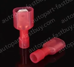 FDFN1.25-250(Red male and female）Fully insulated terminal with cold crimp termination
