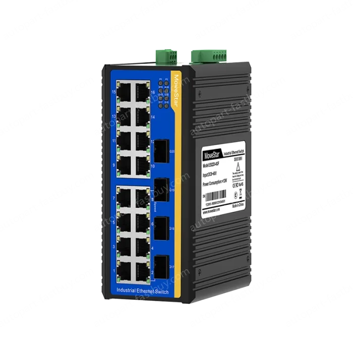 4 Ports Gigabit SFP + 16 Ports 10/100M T(x) Din-Rail Unmanaged Industrial Ethernet Switch