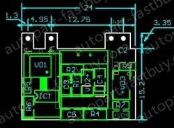 Small, safe isolated, regulated power supply switching power supply module 12V 800MA
