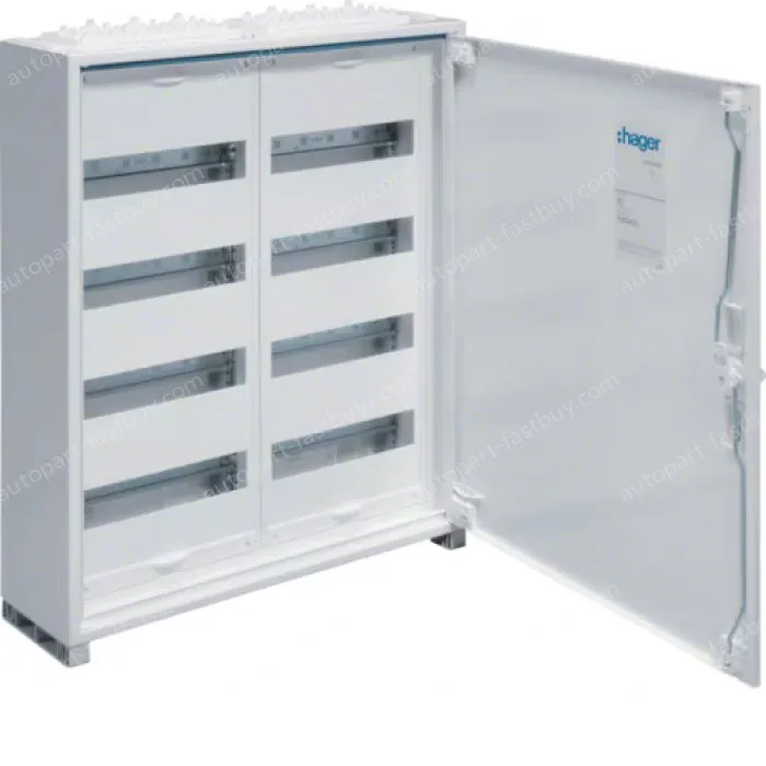 FWB encl. univers,4-rows 96 modules cl.II IP44 w.plain door, 650x550x161mm,QC
