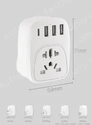 Universal to US plug adapter KRSAP-WLH010331