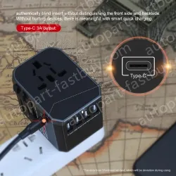 Hot sale 4USB +1 Type C travel adapter plus KRUSB-WLG3308B