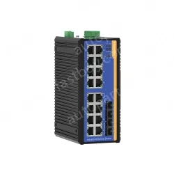 [100 Gigabit 2 Optical 16 Electric] Ring Network Management Industrial Switch