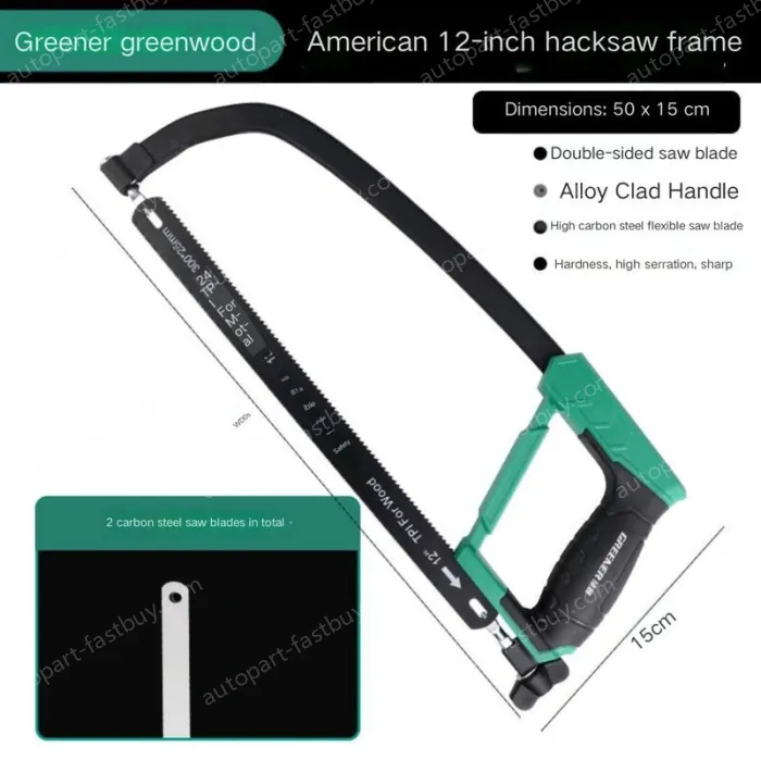 American 12 inch hacksaw stand with 2 carbon hacksaw blades