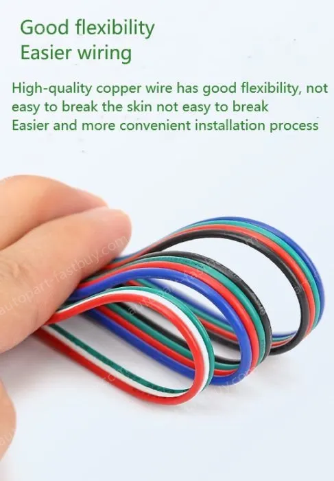 LED light connecting cable 26AWG*4 and (7/0.16TS)