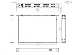 UOTEK 24+4G Rackmount 10/100M Unmanaged Industrial Ethernet Switch