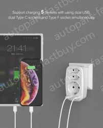 Extension power outlet wall socket