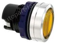 Yellow transparent button, Metal edge, can be equipped with lamp holder module