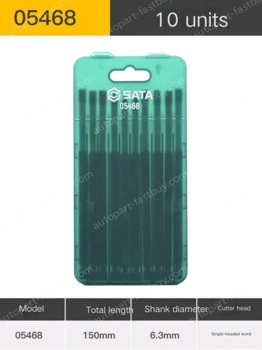 10Pcs single head, slotted 6mm, total length: 150mm-05468