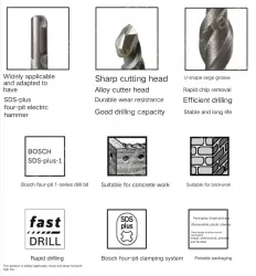 Four-pit masonry application mixing set (6 pieces)