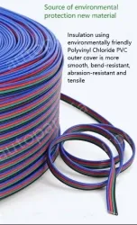 LED light connecting cable 26AWG*4 and (7/0.12TS)