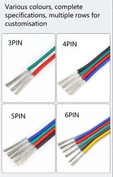 LED light connecting cable 18AWG*8 and (34/0.14TS)