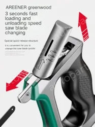 Heavy Duty Aviation Aluminum Hacksaw 3 Second Replacement Saw Blade Contains 1 carbon Hacksaw blade