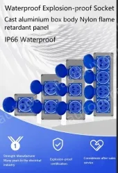 Explosion-proof cast aluminium 5-hole black