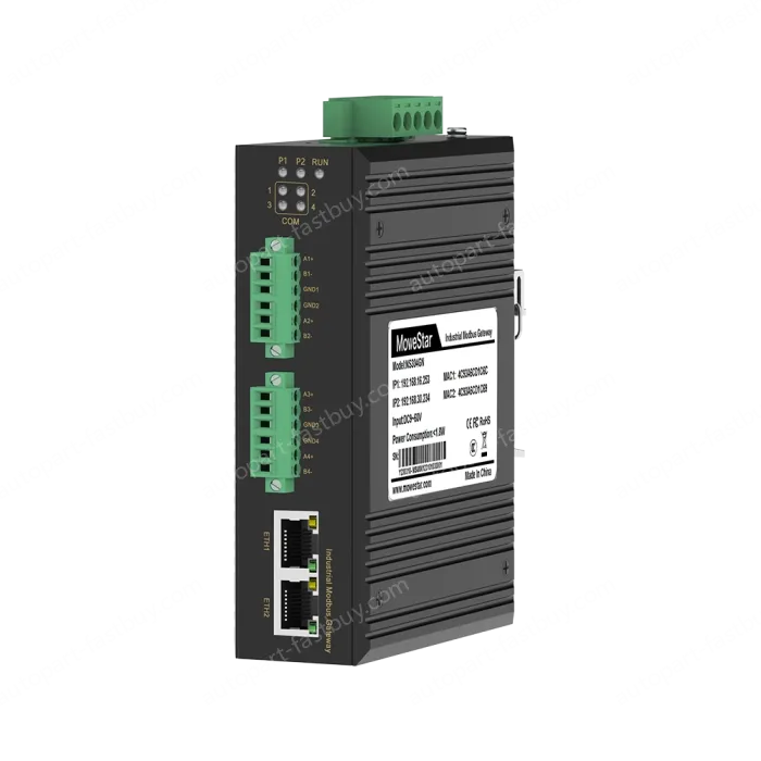 4 Ports RS485 to 2 Ports Ethernet Modbus Industrial Smart Gateway