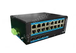 16-port 10/100/1000BASE-TX+4G SFP Managed Industrial Switch