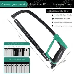 American 12 inch hacksaw stand includes 11 carbon hacksaw blades + 8 multi-function saw blades