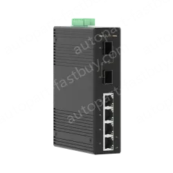 2 Ports Gigabit SFP + 4 Ports Gigabit RJ45 Din-Rail Unmanaged Industrial Ethernet Switch