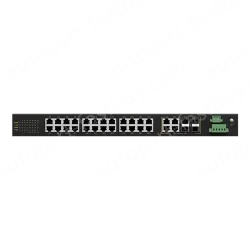 4 Ports Gigabit Combo + 24 Ports Gigabit RJ45 Rack-mount Unmanaged Industrial Ethernet Switch