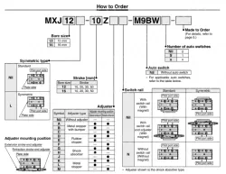 Air Slide Table MXJ Series Double acting &oslash;12, &oslash;16