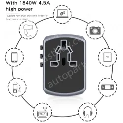 Wontravel travel adapter KRUSB-WLG3307B