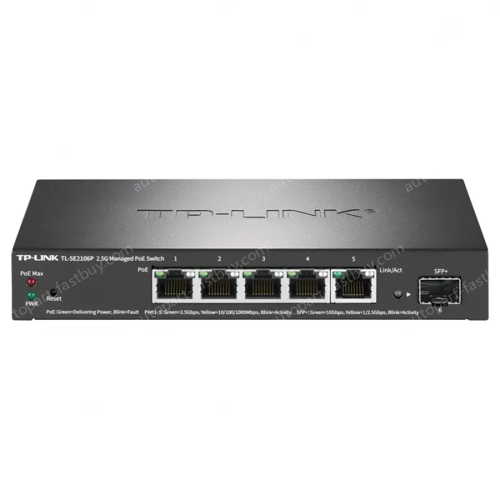 6 port 2.5G cloud-managed PoE switches