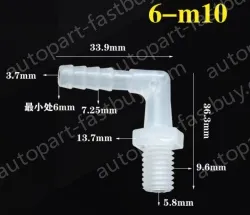 6-M10-M thread right angle elbow