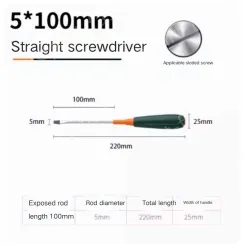 Slotted screwdriver 5*100