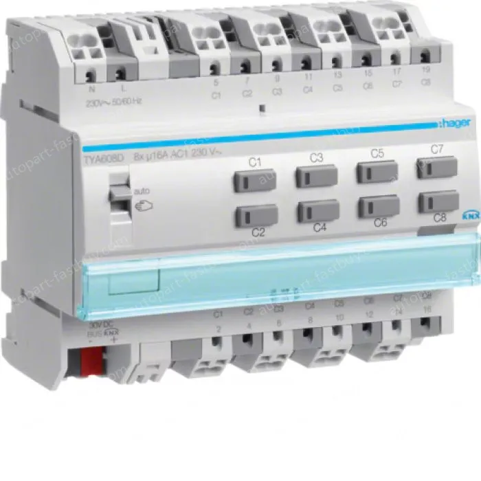 Output module 8x 16A (C)/230V~, KNX
