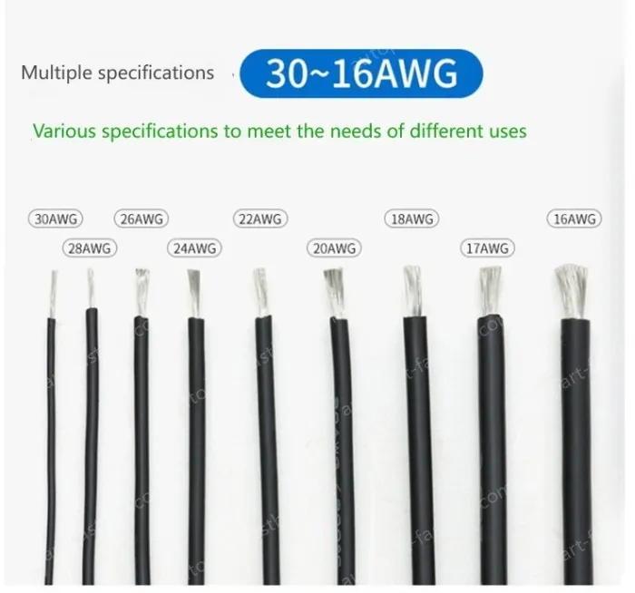 Silicone high temperature cable 22AWG Purple
