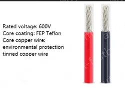 Teflon Wire Cable 24AWG Black 7 cores