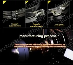 304 stainless steel handle hose clamp 14-27