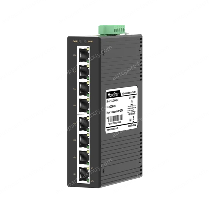 8 Ports Gigabit T(x) Din-Rail Unmanaged Industrial Ethernet Switch