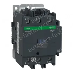 LC1D80M7 IEC contactor, TeSys Deca, nonreversing, 80A, 60HP at 480VAC, up to 100kA SCCR, 3 phase, 3 NO, 220VAC 50/60Hz coil, open