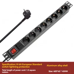 8-bit European standard + switch lightning protection * 2 meters cable