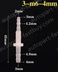 3-M6-4-Feed-through plastic connectors