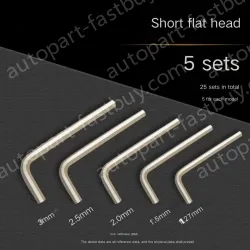 Nickel plating short [1.27 + 1.5 + 2.0 + 2.5 + 3mm] 5 sets