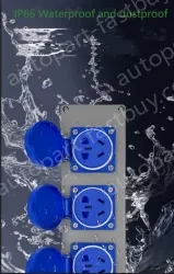 Explosion-proof cast aluminium triplex 5-hole black