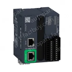 TM221ME16R logic controller, Modicon M221, 16 IO, 8 DI, 8 DO, relay, Ethernet
