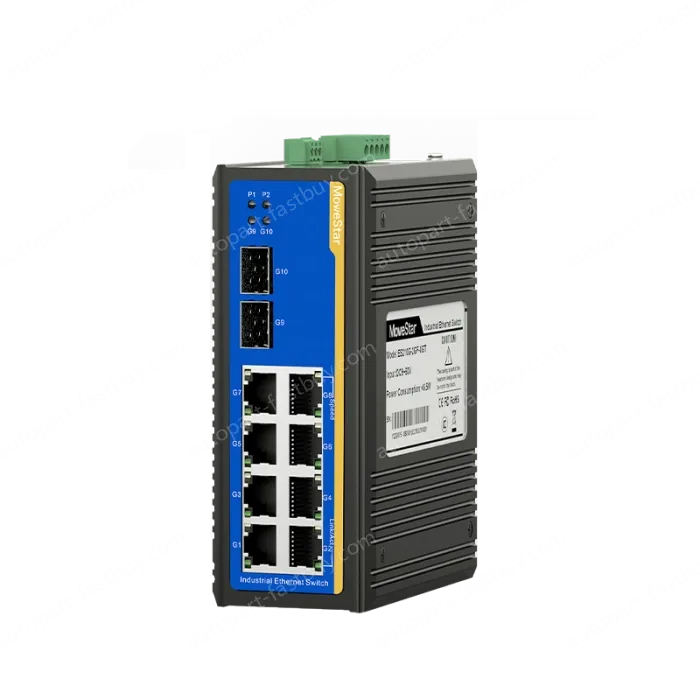 2 Ports Gigabit SFP + 8 Ports Gigabit RJ45 Din-Rail Unmanaged Industrial Ethernet Switch