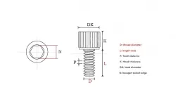 Cylindrical head hexagon socket screws M2.5*4