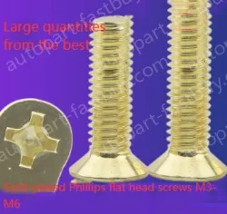Golden Flat Head Screws M6*130