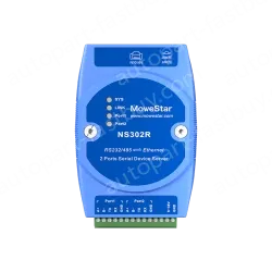 DIN Rail Serial Server 2 ports