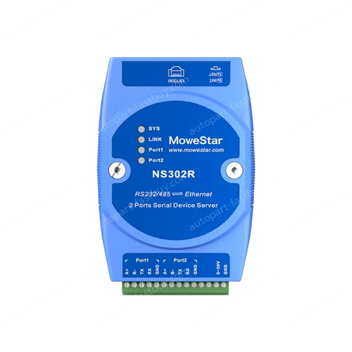 DIN Rail Serial Server 2 ports