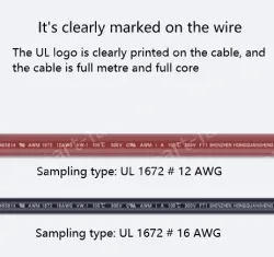 Transformer Cable 22AWG Red