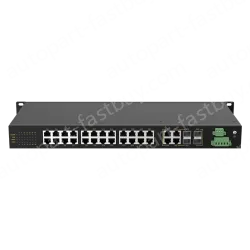 4 Ports Gigabit Combo + 24 Ports Gigabit RJ45 Rack-mount Unmanaged Industrial Ethernet Switch